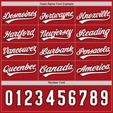 Custom Red White-Black Reversible Button-Down Baseball Jersey