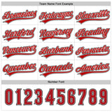 Custom Red White-Black Reversible Button-Down Baseball Jersey