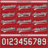 Custom Red White-Black Reversible Button-Down Baseball Jersey