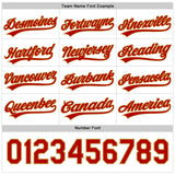 Custom Red White-Old Gold Reversible Button-Down Baseball Jersey