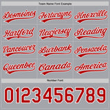 Custom Red White-Gray Reversible Button-Down Baseball Jersey