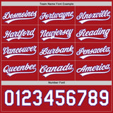 Custom Red White-Purple Reversible Button-Down Baseball Jersey