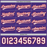 Custom Red White-Purple Reversible Button-Down Baseball Jersey