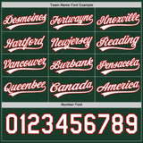 Custom Red White-Green Reversible Button-Down Baseball Jersey