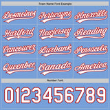 Custom Red White-Light Blue Reversible Button-Down Baseball Jersey