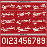 Custom Red-Cream Reversible Button-Down Baseball Jersey