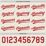 Custom Red-Cream Reversible Button-Down Baseball Jersey