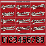 Custom Red Black-Cream Reversible Button-Down Baseball Jersey