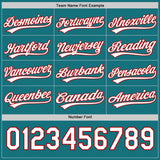 Custom Red White-Teal Reversible Button-Down Baseball Jersey