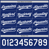 Custom Royal-White Reversible Button-Down Baseball Jersey