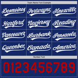 Custom Royal White-Red Reversible Button-Down Baseball Jersey