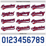 Custom Royal White-Red Reversible Button-Down Baseball Jersey