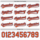 Custom Royal Orange-White Reversible Button-Down Baseball Jersey