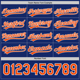 Custom Royal Orange-White Reversible Button-Down Baseball Jersey