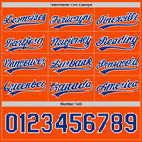 Custom Royal Orange-White Reversible Button-Down Baseball Jersey