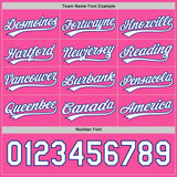 Custom Royal White-Pink Reversible Button-Down Baseball Jersey
