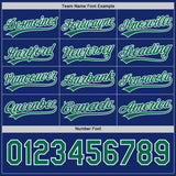 Custom Royal Kelly Green-White Reversible Button-Down Baseball Jersey