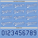 Custom Royal White-Light Blue Reversible Button-Down Baseball Jersey