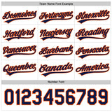 Custom Orange Navy-White Reversible Button-Down Baseball Jersey