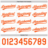 Custom Orange-White Reversible Button-Down Baseball Jersey