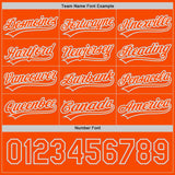 Custom Orange White-Gray Reversible Button-Down Baseball Jersey