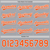 Custom Orange White-Gray Reversible Button-Down Baseball Jersey