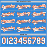 Custom Orange White-Electric Blue Reversible Button-Down Baseball Jersey