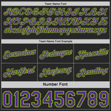 Custom Black Neon Green Pinstripe-Purple Side Panels Reversible Double Side Sublimation Basketball Set Jersey