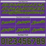 Custom Black Neon Green Pinstripe-Purple Side Panels Reversible Double Side Sublimation Basketball Set Jersey