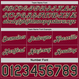 Custom Black Cream Pinstripe-Maroon Side Panels Reversible Double Side Sublimation Basketball Set Jersey