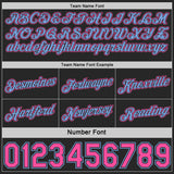 Custom Black Pink Pinstripe-Light Blue Side Panels Reversible Double Side Sublimation Basketball Set Jersey