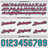 Custom Black Neon Pink Pinstripe Aqua-?¨ª¡ä?? Side Panels Reversible Double Side Sublimation Basketball Set Jersey