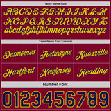 Custom Navy Gold Pinstripe-Maroon Side Panels Reversible Double Side Sublimation Basketball Set Jersey