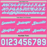 Custom Pink White Pinstripe-Sky Blue Side Panels Reversible Double Side Sublimation Basketball Set Jersey