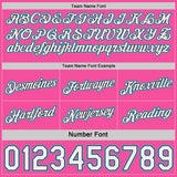 Custom Pink White Pinstripe Black-Sky Blue Side Panels Reversible Double Side Sublimation Basketball Set Jersey