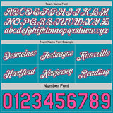 Custom Pink White Pinstripe Black-Teal Side Panels Reversible Double Side Sublimation Basketball Set Jersey