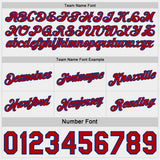 Custom Red Royal Pinstripe-White Side Panels Reversible Double Side Sublimation Basketball Set Jersey