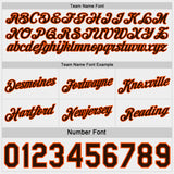 Custom Brown Orange Pinstripe-White Side Panels Reversible Double Side Sublimation Basketball Set Jersey