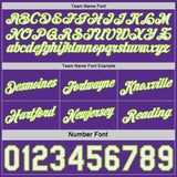 Custom Purple Neon Green Pinstripe-White Side Panels Reversible Double Side Sublimation Basketball Set Jersey