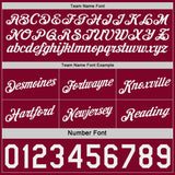 Custom Maroon White Pinstripe Side Panels Reversible Double Side Sublimation Basketball Set Jersey