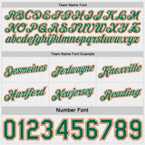 Custom Kelly Green Orange Pinstripe-White Side Panels Reversible Double Side Sublimation Basketball Set Jersey