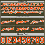 Custom Olive Orange Pinstripe-White Side Panels Reversible Double Side Sublimation Basketball Set Jersey