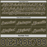Custom Olive Cream Pinstripe-Black Side Panels Reversible Double Side Sublimation Basketball Set Jersey