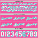 Custom Teal Pink Pinstripe-White Side Panels Reversible Double Side Sublimation Basketball Set Jersey
