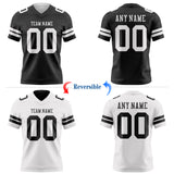 Custom Black-White Reversible Double Side Authentic Football Jersey
