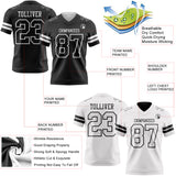 Custom Black-White Reversible Double Side Authentic Football Jersey