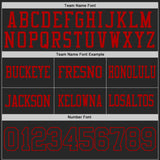Custom Black-Red Reversible Double Side Authentic Football Jersey