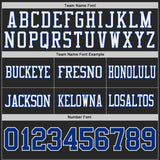 Custom Black Royal-White Reversible Double Side Authentic Football Jersey