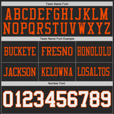 Custom Black White-Orange Reversible Double Side Authentic Football Jersey