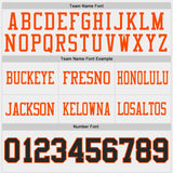 Custom Black White-Orange Reversible Double Side Authentic Football Jersey